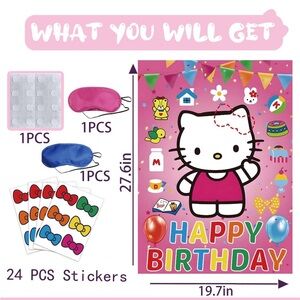 Hello Kitty Party Game Set - Pink and Blue